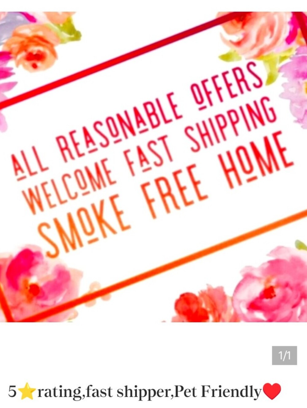 5⭐Rating,Fast Shipper,Pet Friendly